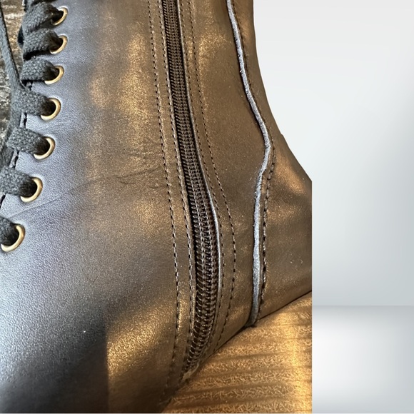 See by Cloe Black Leather Wedge Boots new 38 - Picture 6 of 11